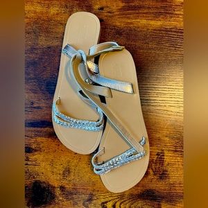 Golden Strap Sandals